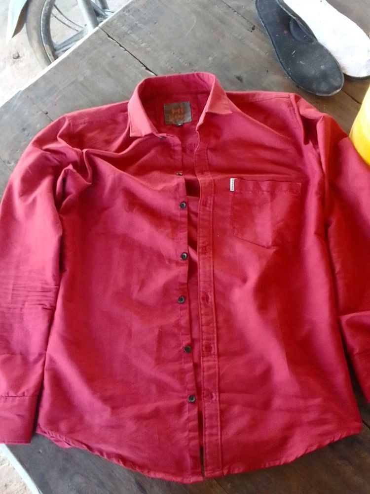 Red Casual Shirt