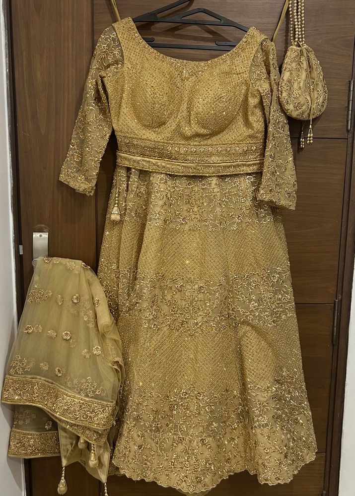 Gold Embroidered Lehenga Choli