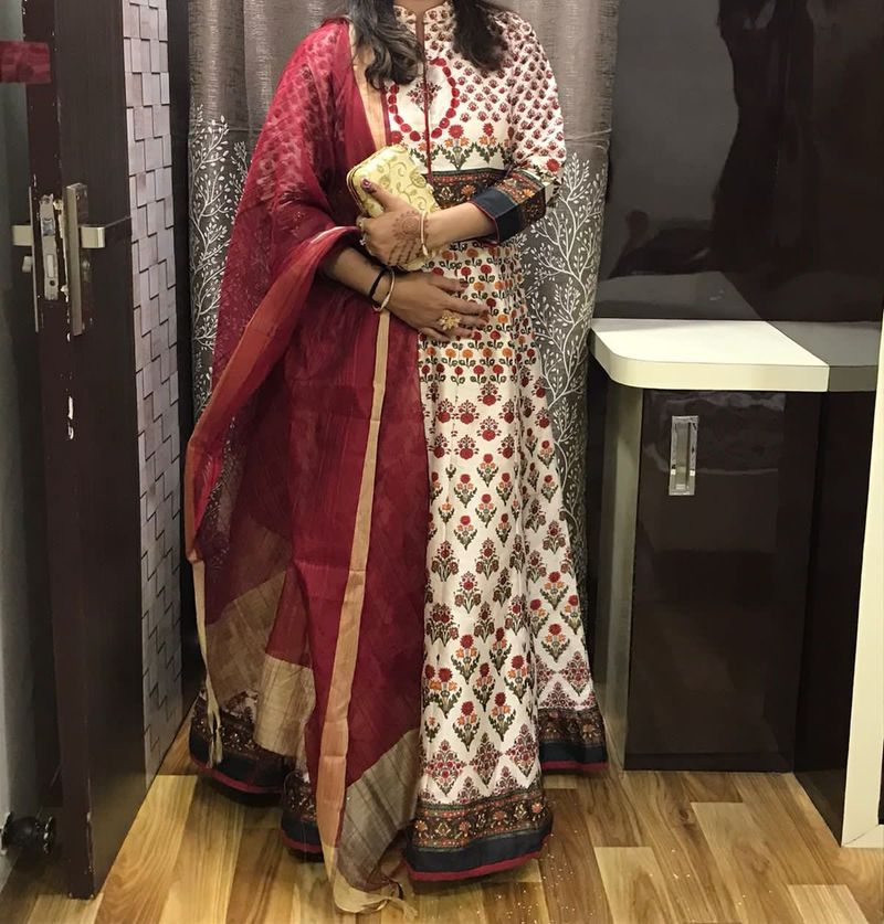 Elegant Floral Anarkali Suit