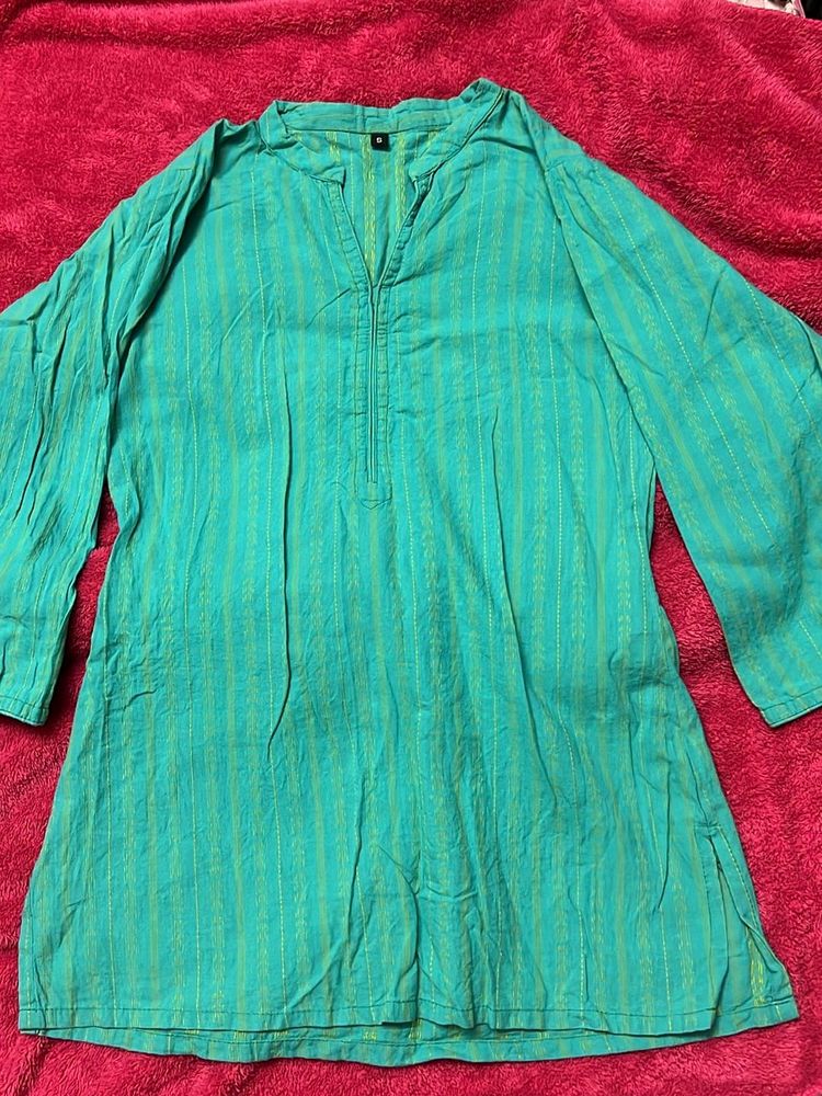 Torquise-Green Tunic Top