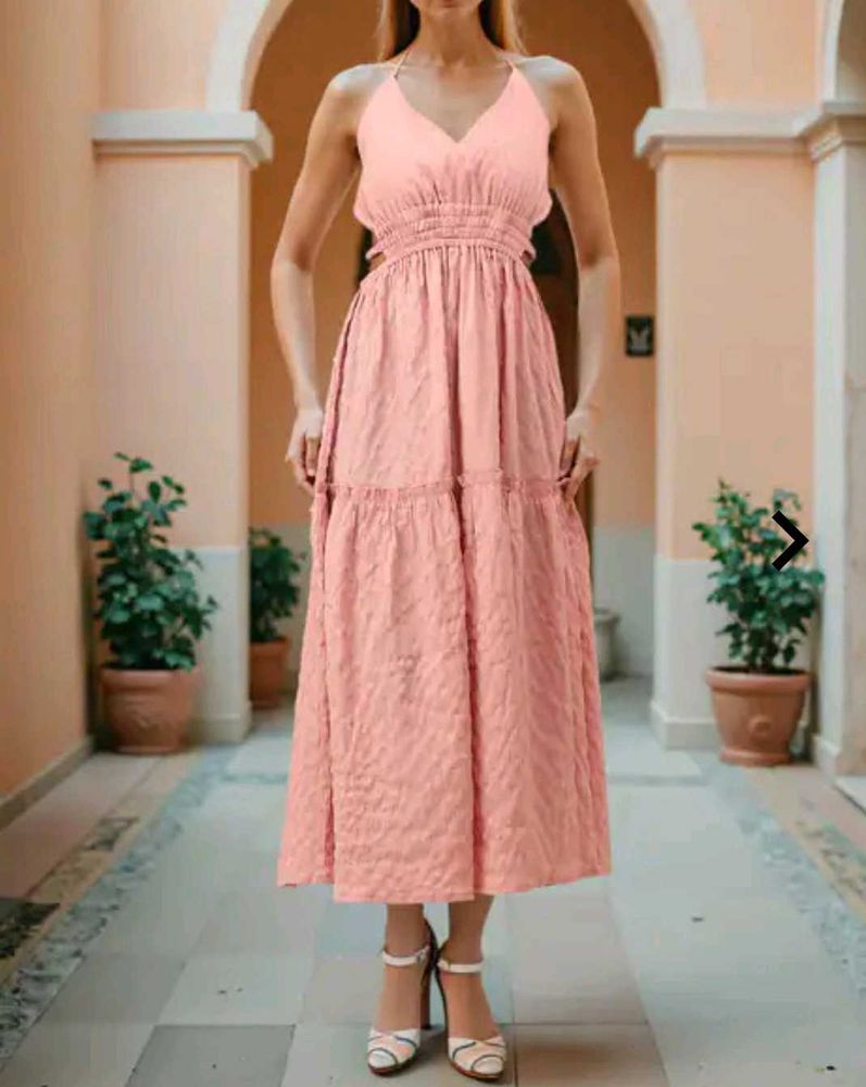 Peach Midi Sundress