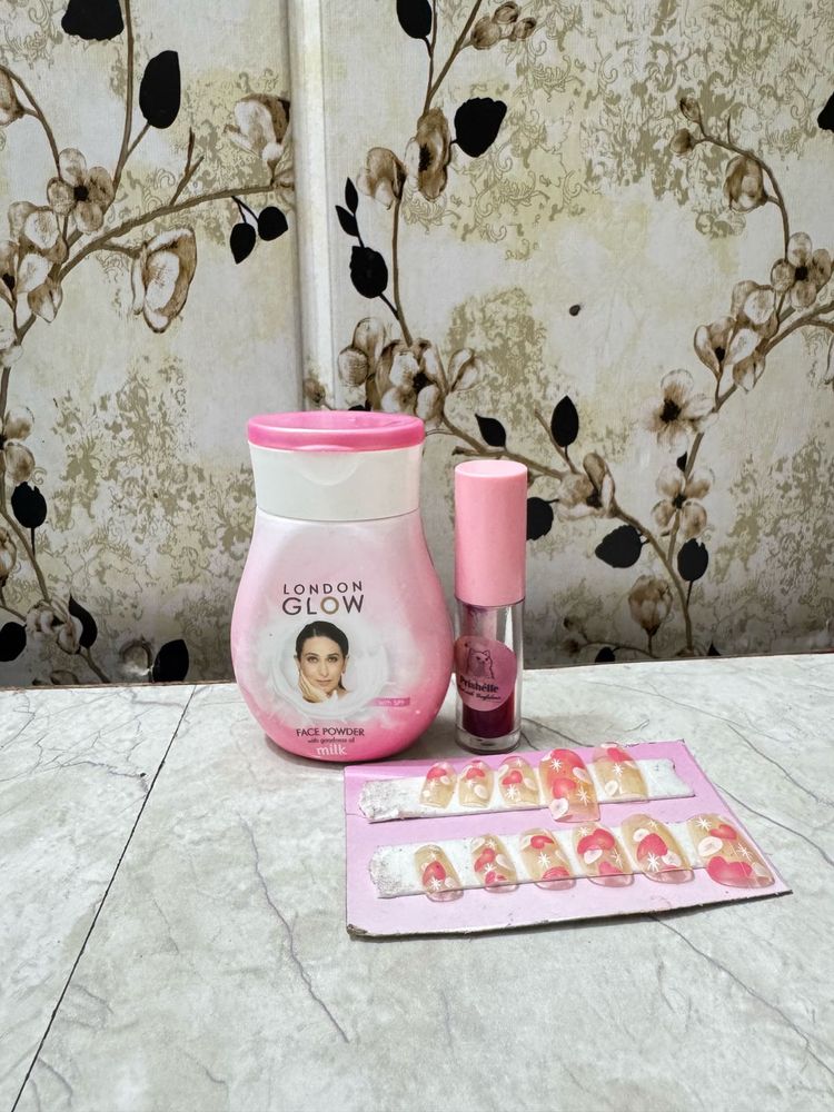 Face Powder + Nail + Lip Gloss