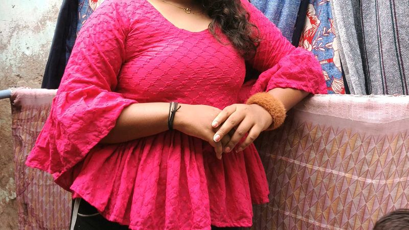 Pink Peplum Top