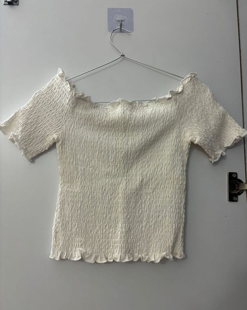 Off Shoulder Crop Top