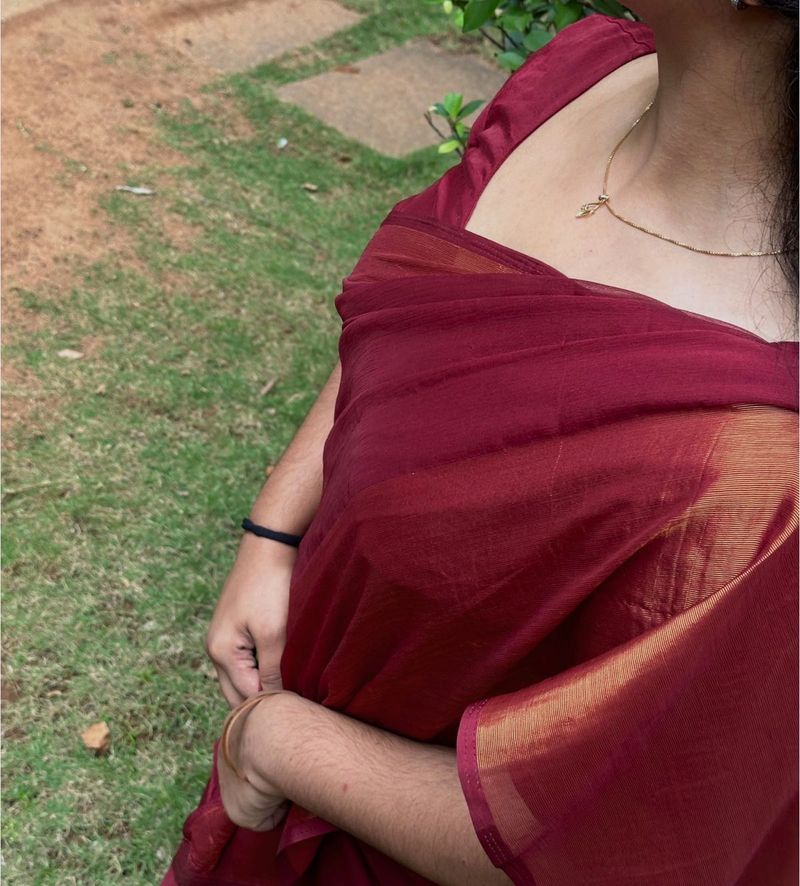 Elegant Maroon Saree
