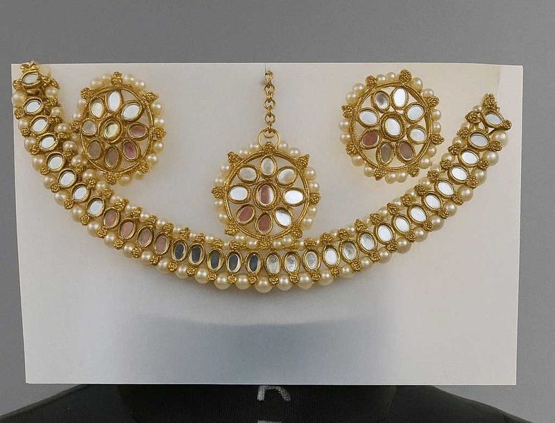Silver Gold Jewellery Set