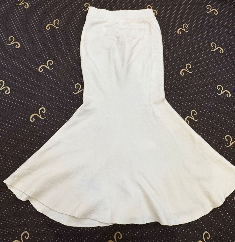 White Mermaid Hem Skirt