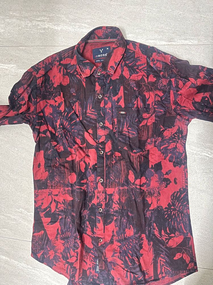 Tropical Print Casual Shirt