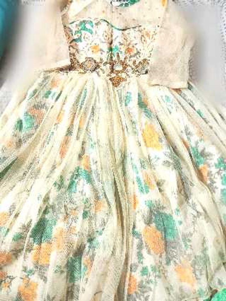 Floral Embroidered Party Gown