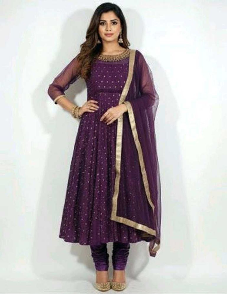 Elegant Purple Dress Set