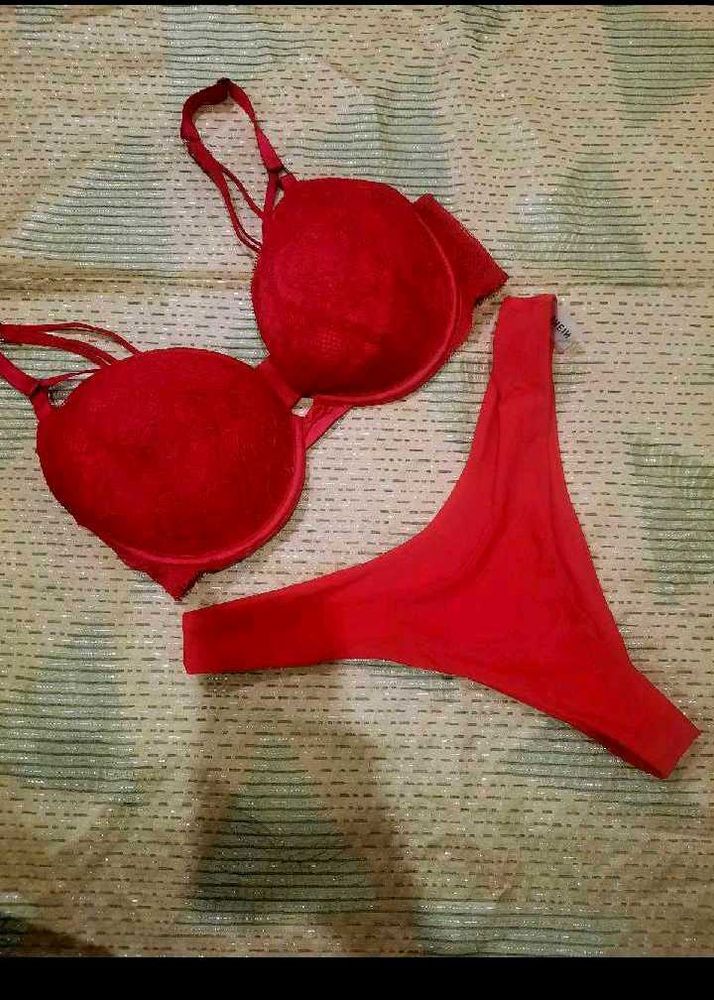 Red Lace Lingerie Set