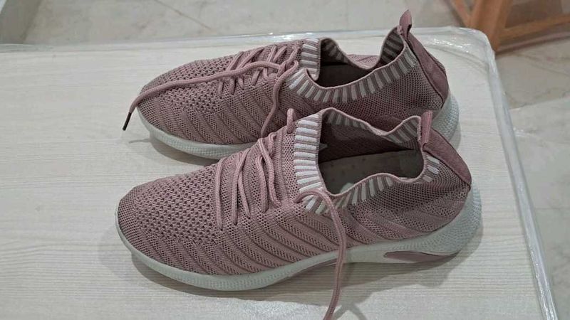 Pink Knit Sneakers never used