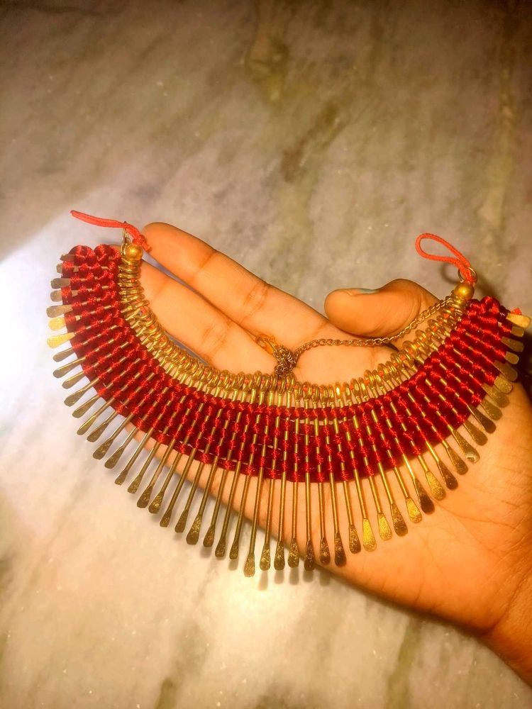 Hand Crafted Brass Plated Necklace Pack Of 4