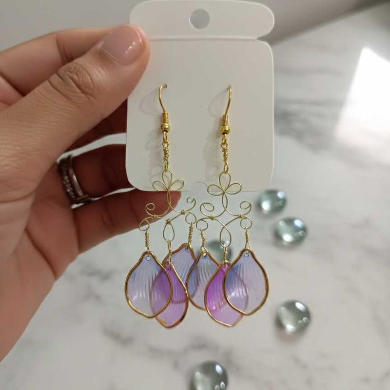 Floral Dangle Drop Earrings