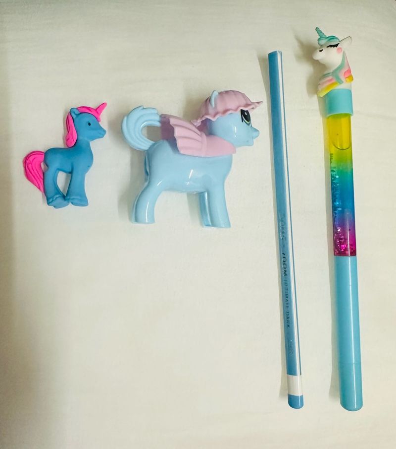 Vintage Blue Unicorn Stationary Set