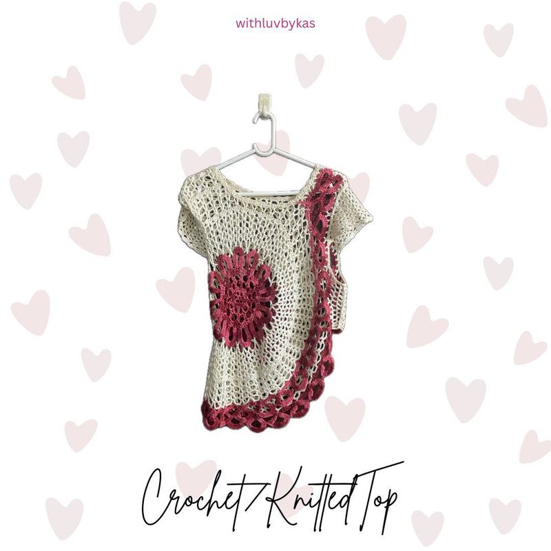 Crochetted Assymetrical Top