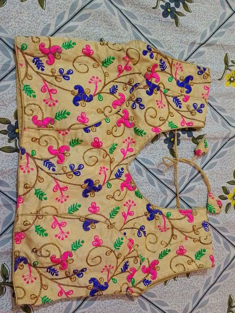 Back Open , Padded Sleeveless Blouse For Occasion