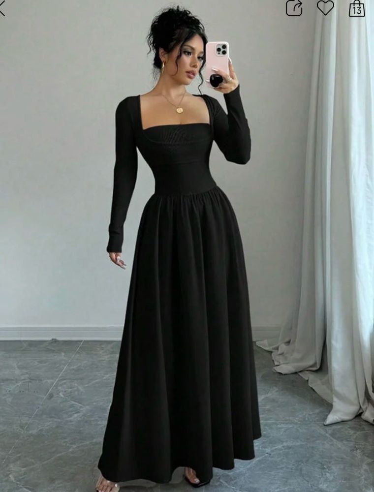 Elegant Black Maxi Dress