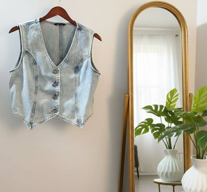 Denim Vest Top