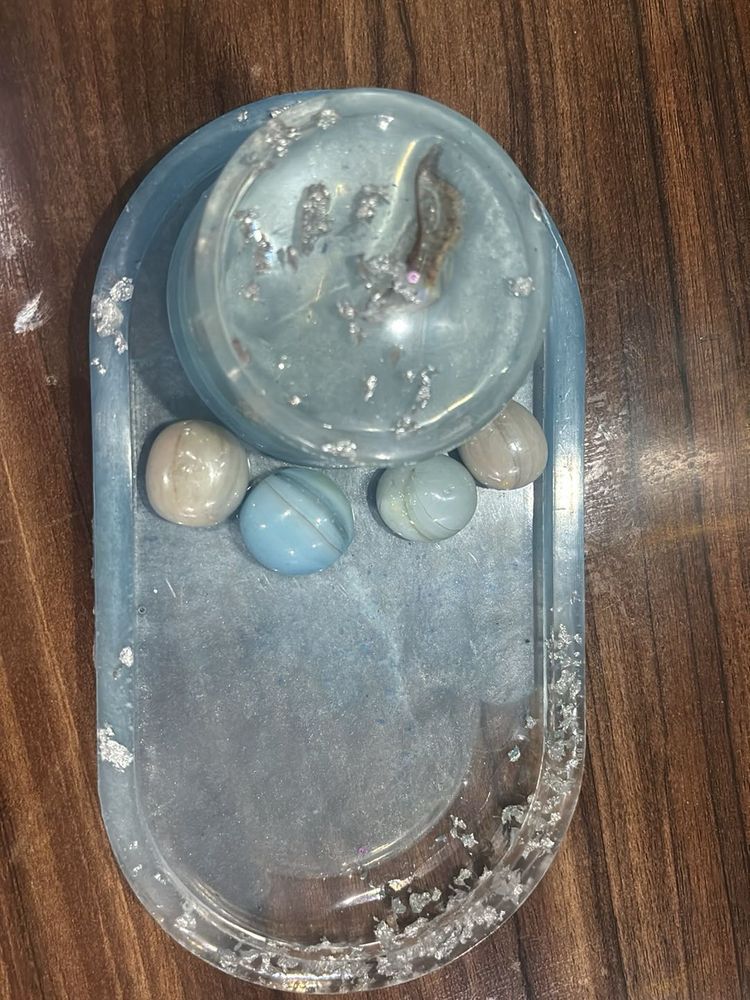Resin Tray With Mini Round Box