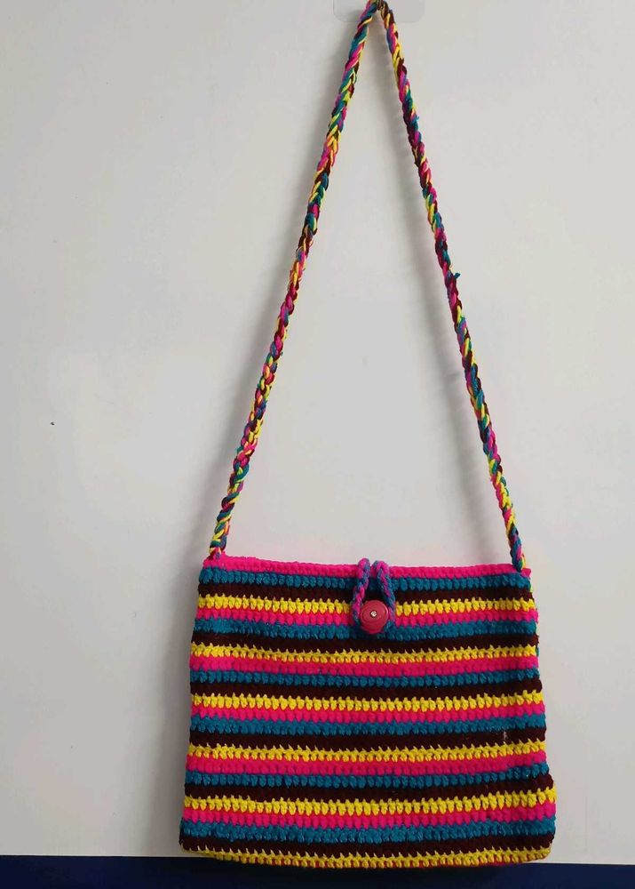 Colorful Striped Crossbody Bag
