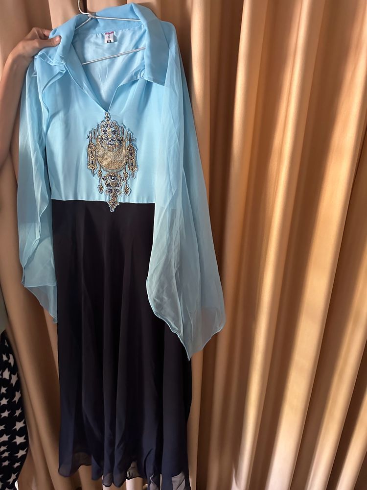 Embroidered Gown Dress