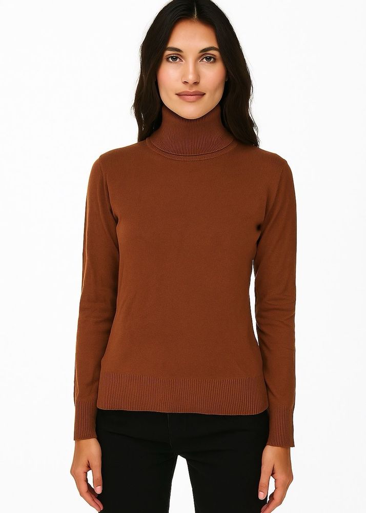 Brown Turtleneck Sweater