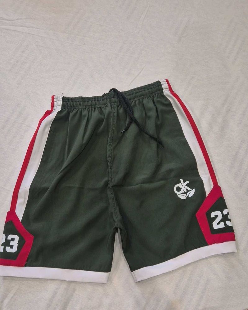 Green Graphic Shorts