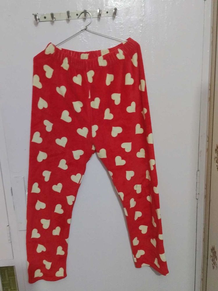 Heart Print Pajama Pants