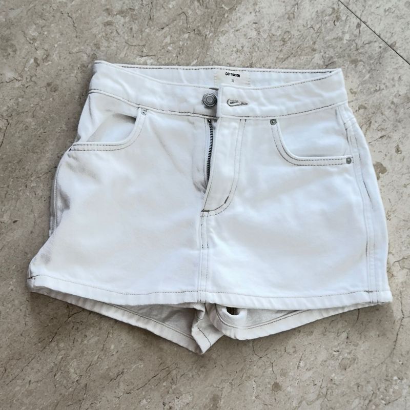 Cotton On cream Denim skorts