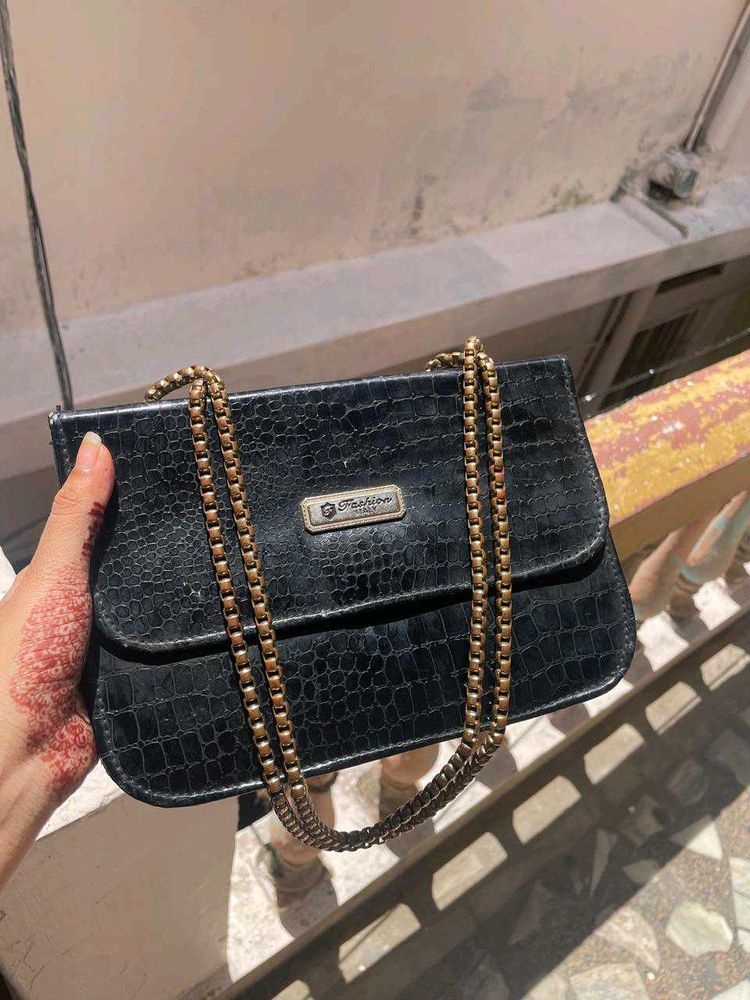 Women Snake Print Handbag