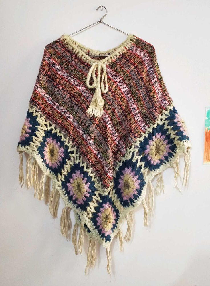 Crochet Granny Square Poncho