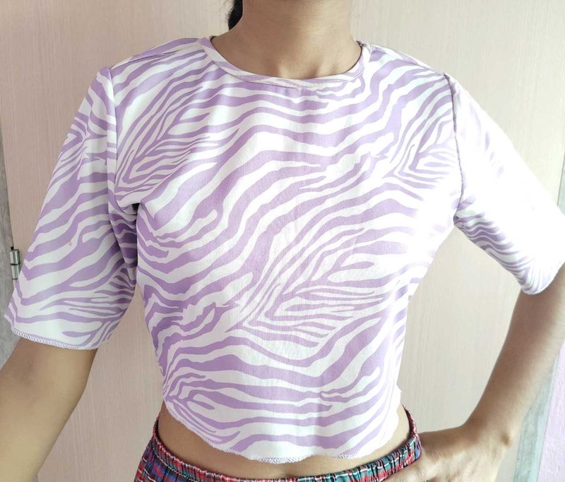 Zebra Print Crop Top