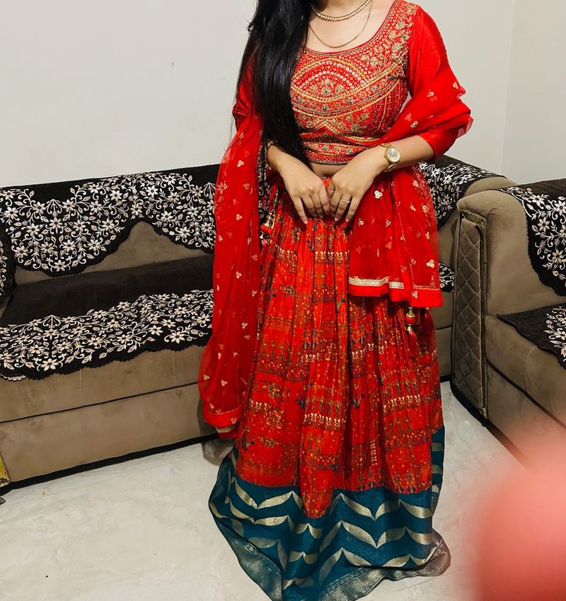 Ethnic Red Lehanga