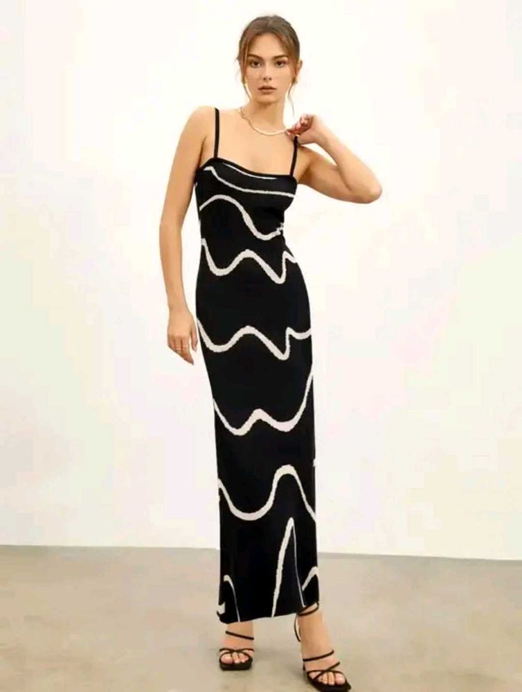Unique Black Wave Dress