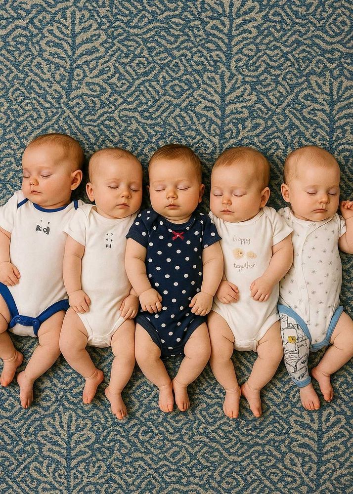 5 Set Of New Born Baby Bodysuit Romper