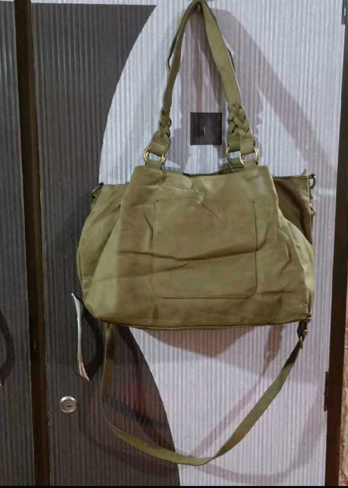 Olive Green Tote Bag