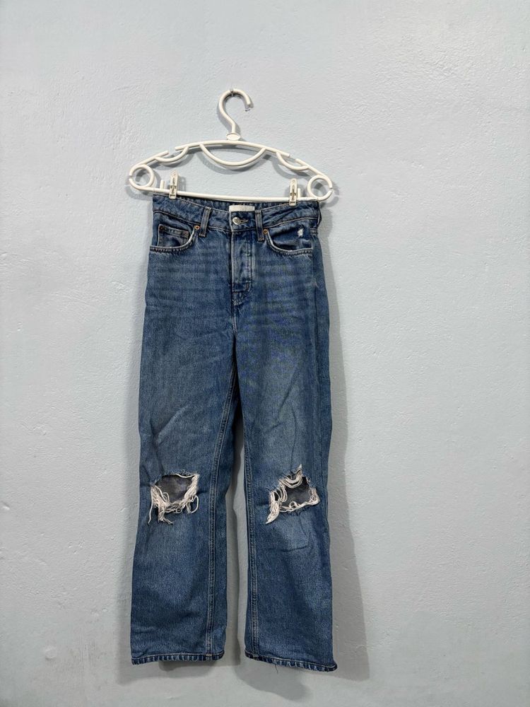 Ripped Denim Jeans H&amp;M