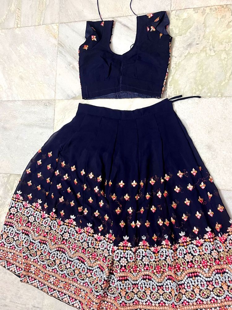 Heavy Mirror Work Lehenga Set