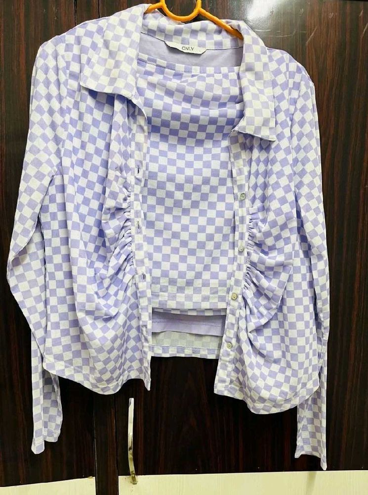 Checkered Top &amp; Shirt Set
