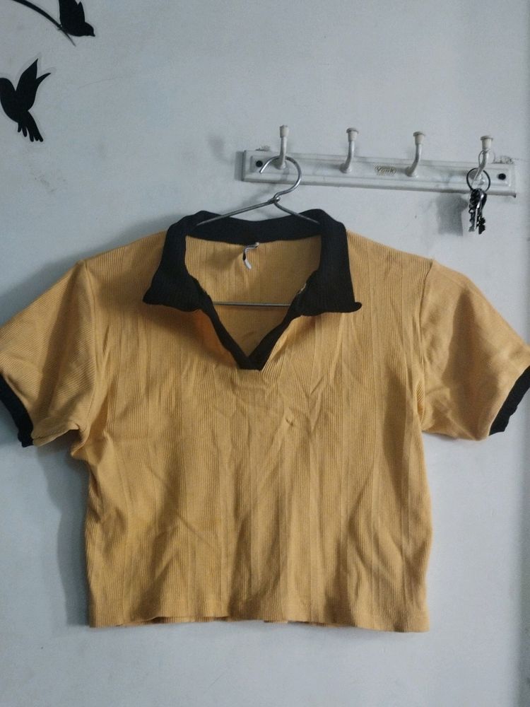 Cute Yellow Crop Top