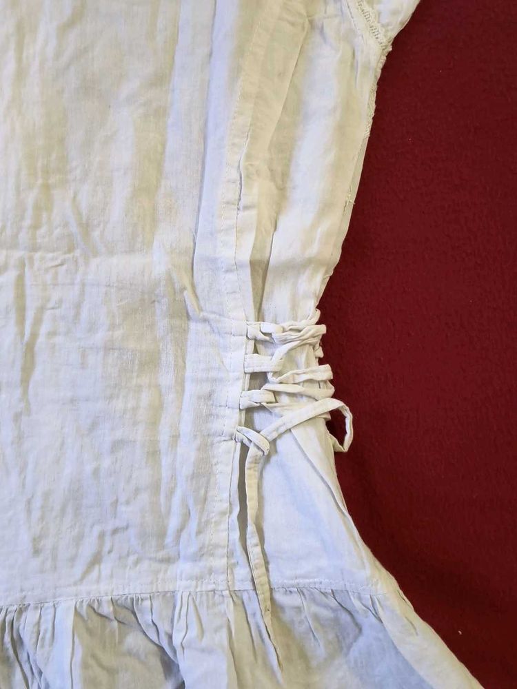 White Top With Cinched Waist