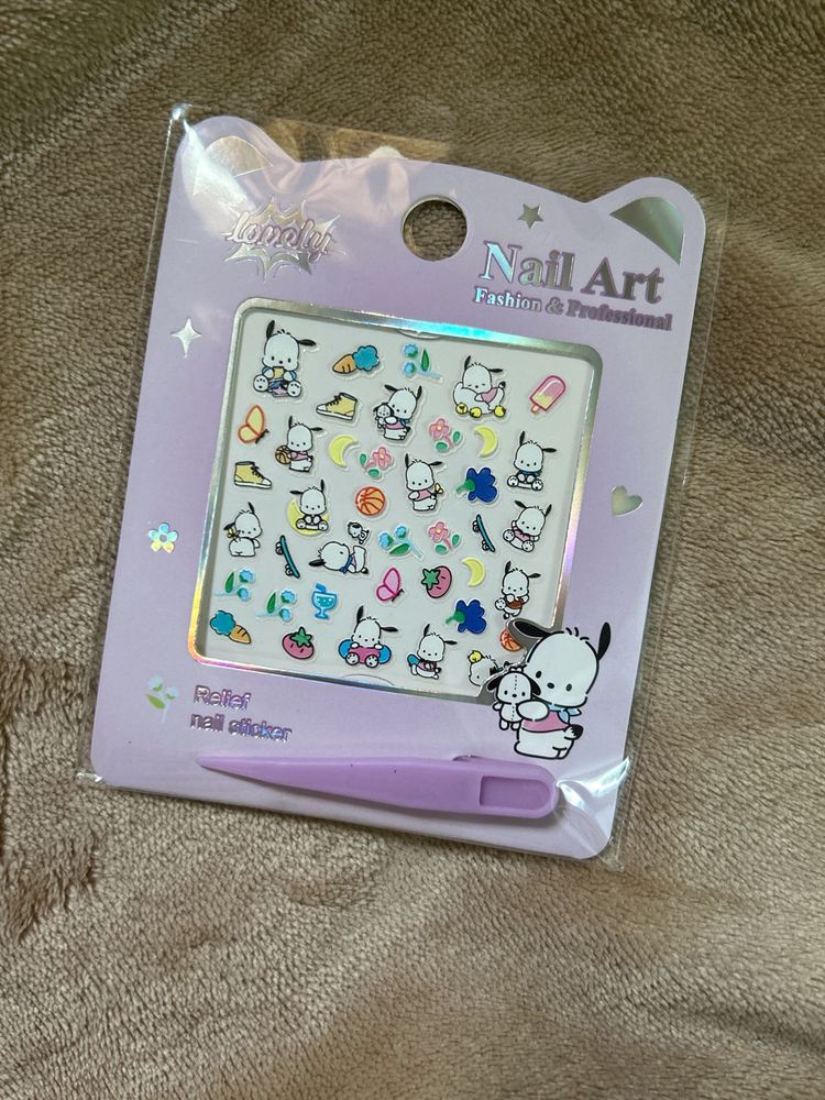 Pochacco Nail Art Stickers