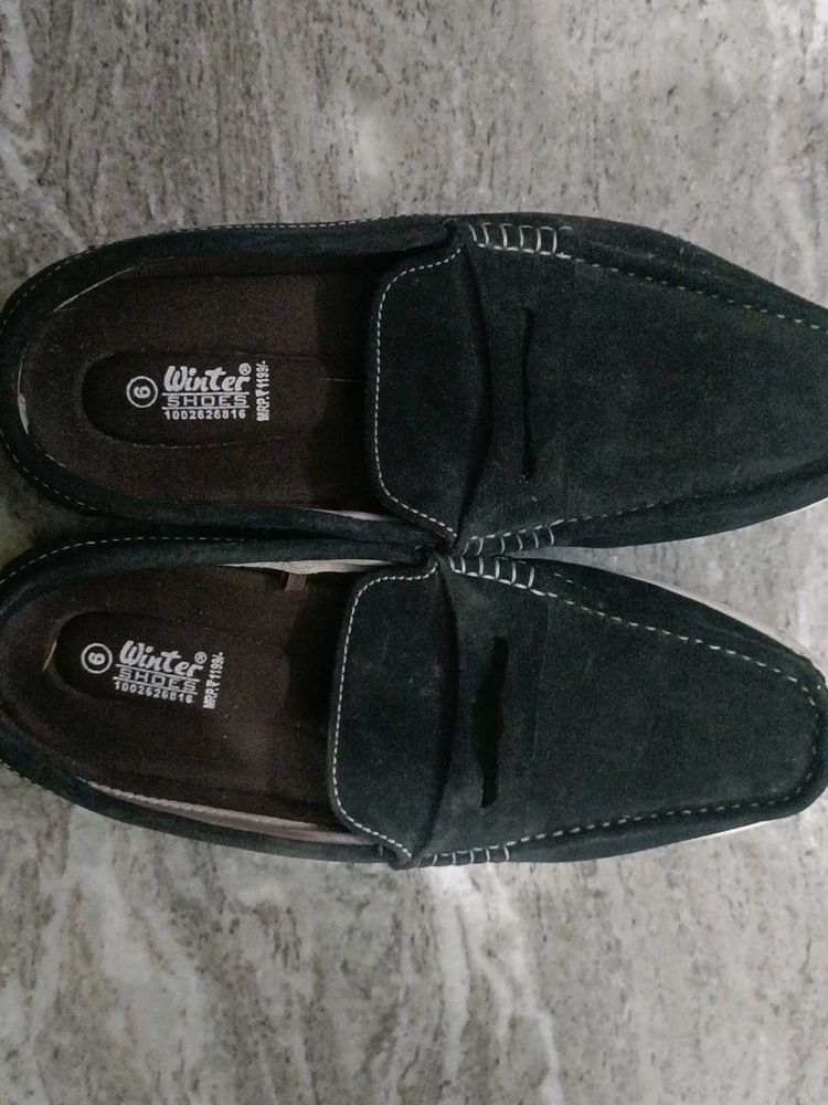Winter Shoes Black Loafers size 9