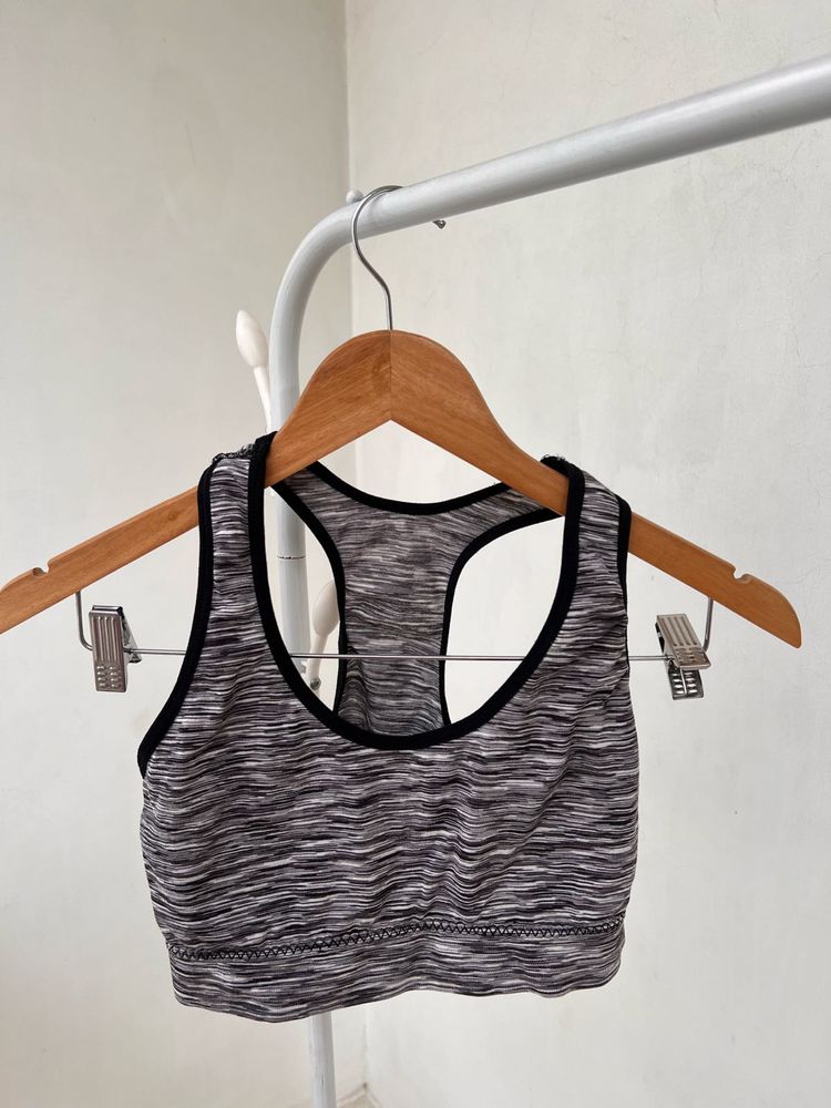 Striped Racerback Sports Bra