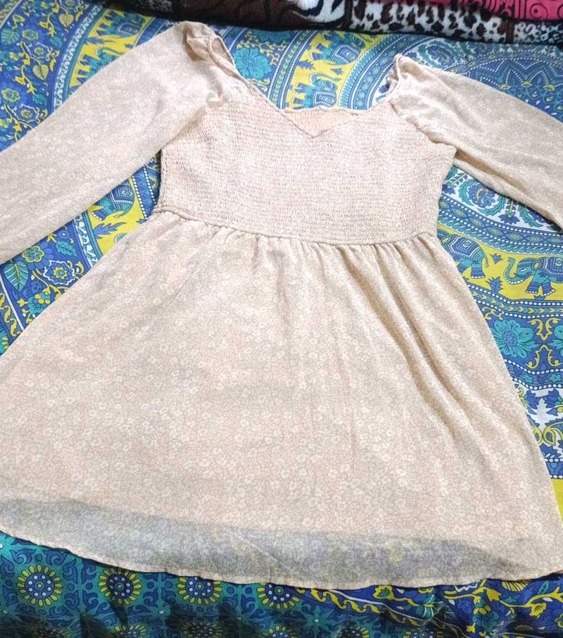 Blush Floral Long Sleeve Dress