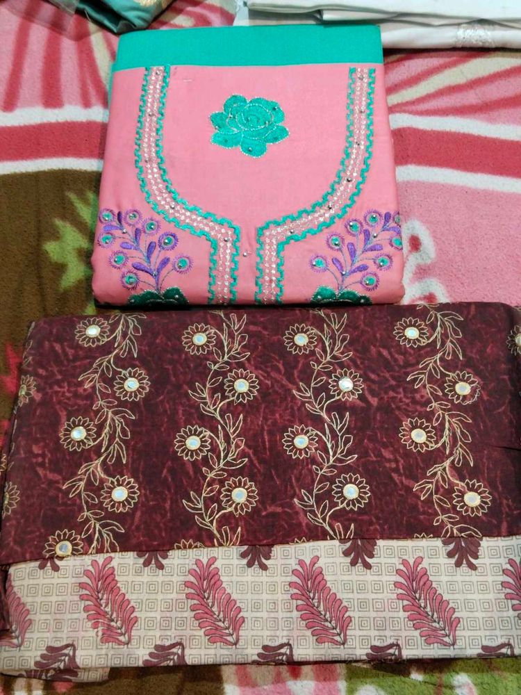 combo of 2 suits with dupatta and bottom