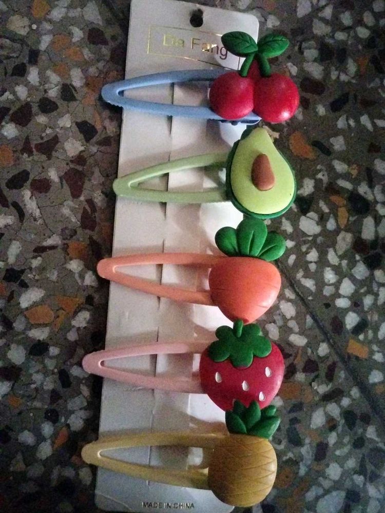 Fruit Hair Clips Set