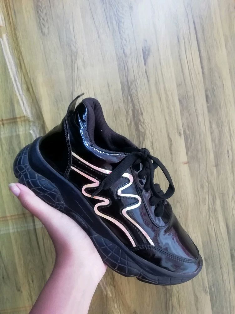 Black Platform Sneakers