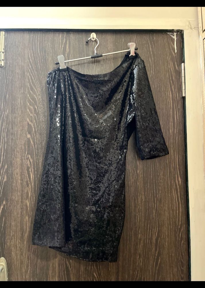 Sequence Party Wear One Shoulder Dress